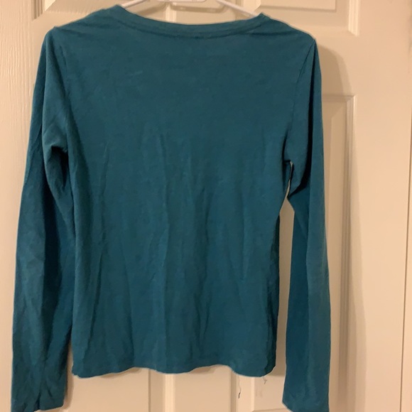 Smart set peacock blue v neck - Picture 3 of 3